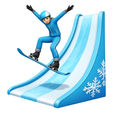 snow slope freestyle park kicker sticker