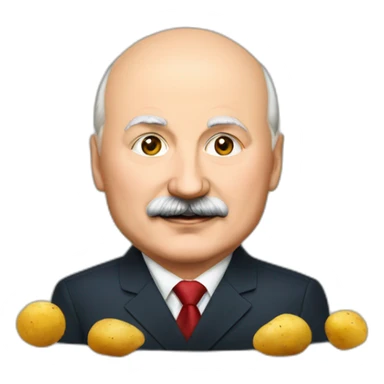 Lukashenko with potatoes sticker