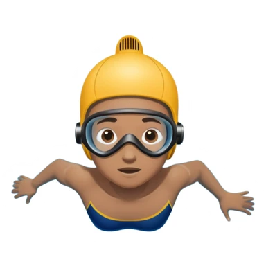 determined pool diver dives into a pool of confidence blue water underneath  sticker