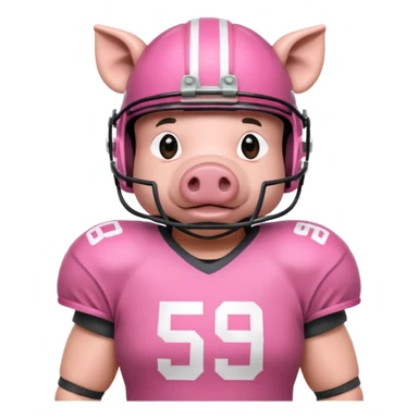american football player pig sticker