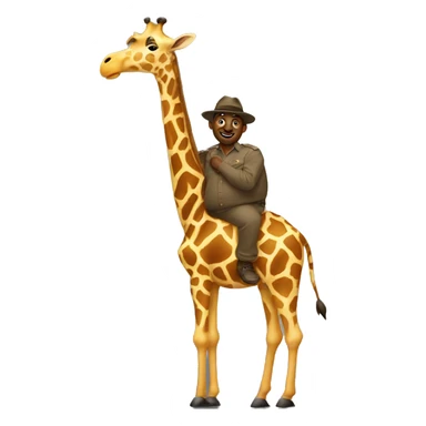Big dude on giraffe  sticker