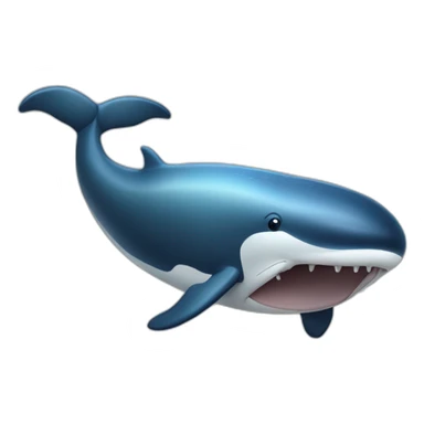 Skin colored whale and blowhole sticker