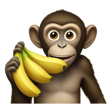 Monkey eating banana  sticker