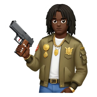 Chief keef with Glock switch sticker