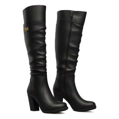 Black leather knee high boots sticker