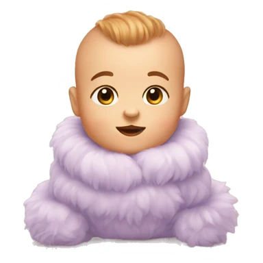 Baby with tuft sticker