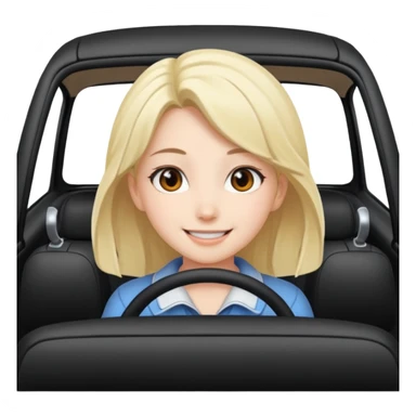 Girl car anime sticker
