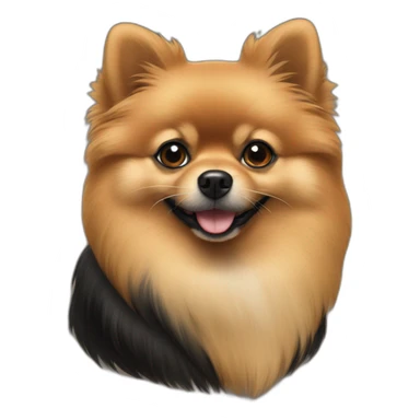 black and tan pomeranian sticker