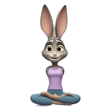 Judy Hopps doing Yoga sticker