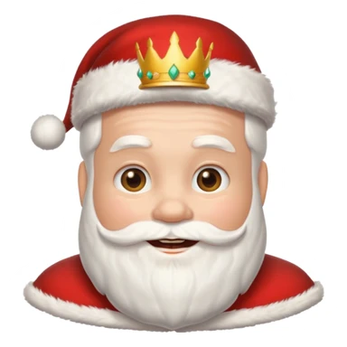 santa with crown sticker