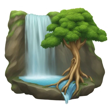 Tree in waterfall  sticker