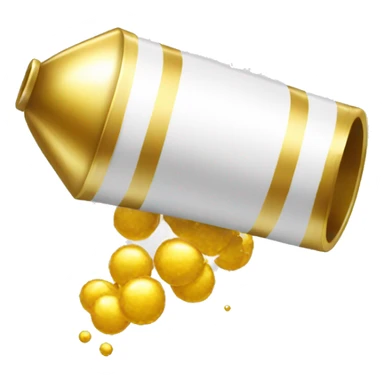 White gold party popper sticker