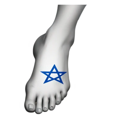 kaneki's leg is on the Israeli flag sticker