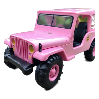 Cute Evil Batgirl 1942 Willy’s light pink army jeep hot wheels real riders sticker