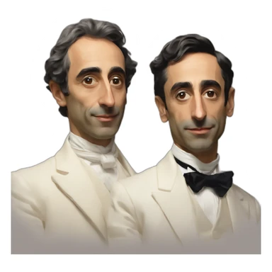 Eric Zemmour and JUL in style of sorolla sticker