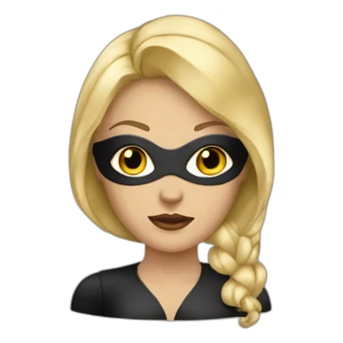 blonde mistress with a mask sticker