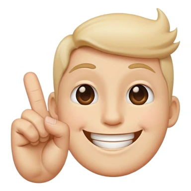 smiling face doing the middle finger  sticker