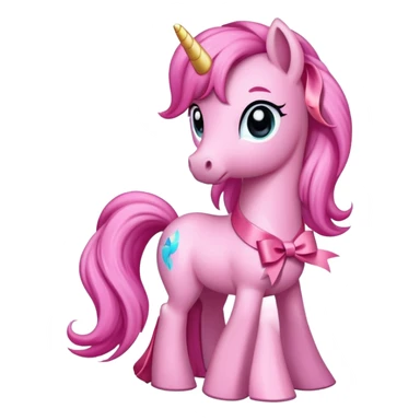 pink pony in a pink dress sticker