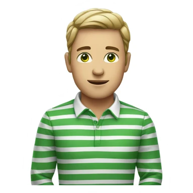striped shirt male portrait green eyes  sticker