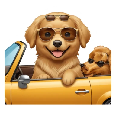 Dog in a car sticker