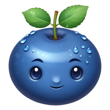 blueberries with sparkling glitter sticker