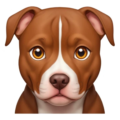 brown pitbull with big amber eyes and a kind face sticker