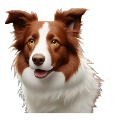 red merley border collie sticker