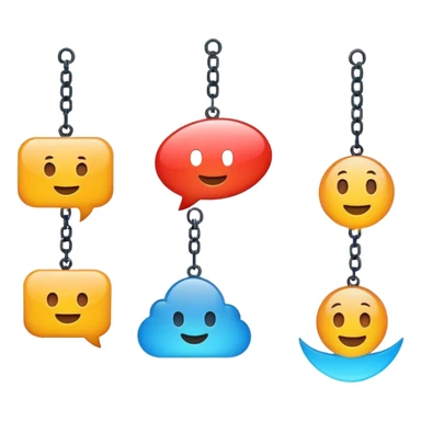 dialogue icons hanging in the air sticker