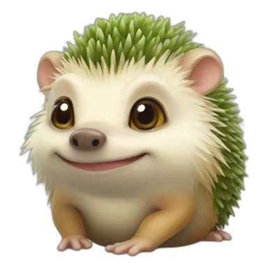 Hedgehog and frog hybrid sticker