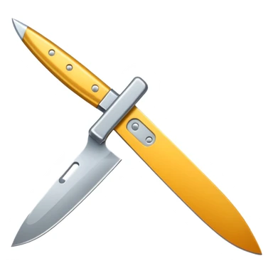 silver knife sticker