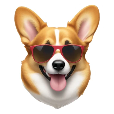 Corgi wearing sunglasses sticker