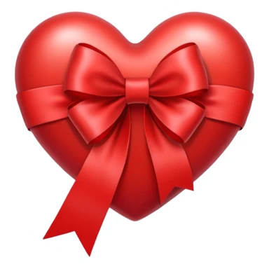 heart with ribbon bow sticker