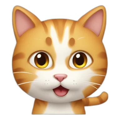 a cat imagining his next meal sticker