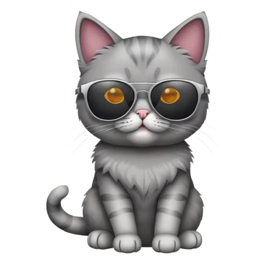 Cat with sunglasses sticker