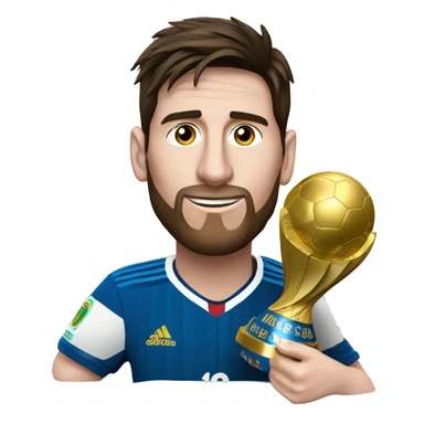 messi con la copa del mundo sticker