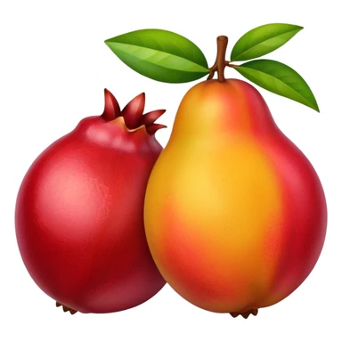 Mango & pomegranate sticker