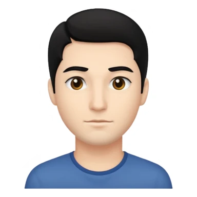 man with black hair and eyes but handsome  sticker