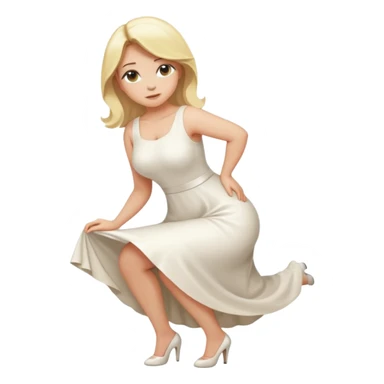 fullbody busty blonde pawg buxom bending over sfw sticker