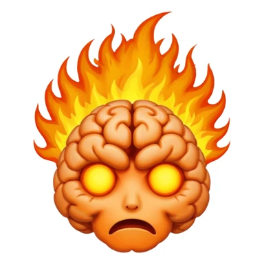 Brain on fire sticker