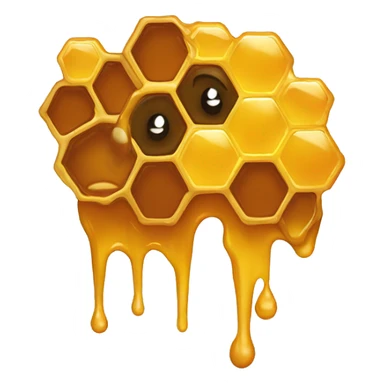 Honeycomb dripping with honey  sticker