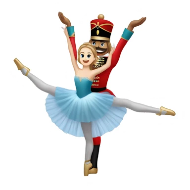 Nutcracker holding a dancer in the air sticker