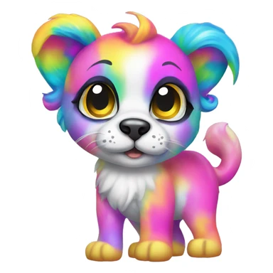 Lisa Frank themed animals sticker