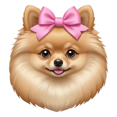 Pomerania con moños sticker