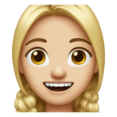 Woman missing a tooth on the side  sticker