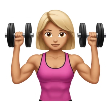 Treino pesos de academia feminina  sticker