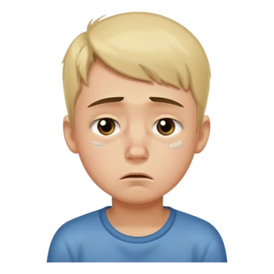 Ashamed emoji boy sticker