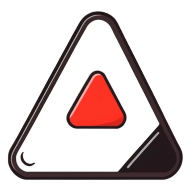 YouTube logo, red rounded rectangle with white play triangle button in the center sticker