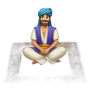Aladin sur un tapis sticker