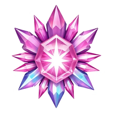 glitter cristal rosa shock sticker