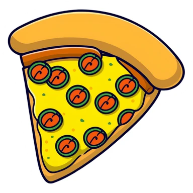 lemon pizza, pizza with lemon topping sticker